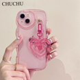 thumbnail image 2 of Funda de silicona transparente con diseño de corazón de amor 3D para iphone, cubierta suave con bonito llavero, para modelos 14, 12, 13 Pro Max, 11, X, XR, 7 y 8 Plus Fivean unisex, 2 of 2