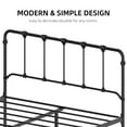 thumbnail image 5 of Twin/Full/Queen Size Metal Platform Bed Frame, Premium Steel Slat/Large Storage Space/Easy Assembly, 12 inch Platform Bed with Vintage Headboard Footboard, Non-Shaking and Non-Noise, Black, 5 of 7