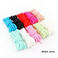 thumbnail image 2 of Lacets Ronds Qualité 8mm Lacets Plus Épais pour Espadrilles de Course 1 Paire 100/120/140/160CM Lacets pour Bottes Accessoires de Chaussures Blanc 140cm, 2 of 6