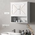 thumbnail image 4 of Home Bathroom Cabinet Wall Mounted w/ Doors, Mdf Hanging Medicine Cabinets Space Saving Organizer Over The Toilet Above Toilet Storage Cabinet Vanity Cabinet for Bathroom Living Room Kitchen,White A, 4 of 18
