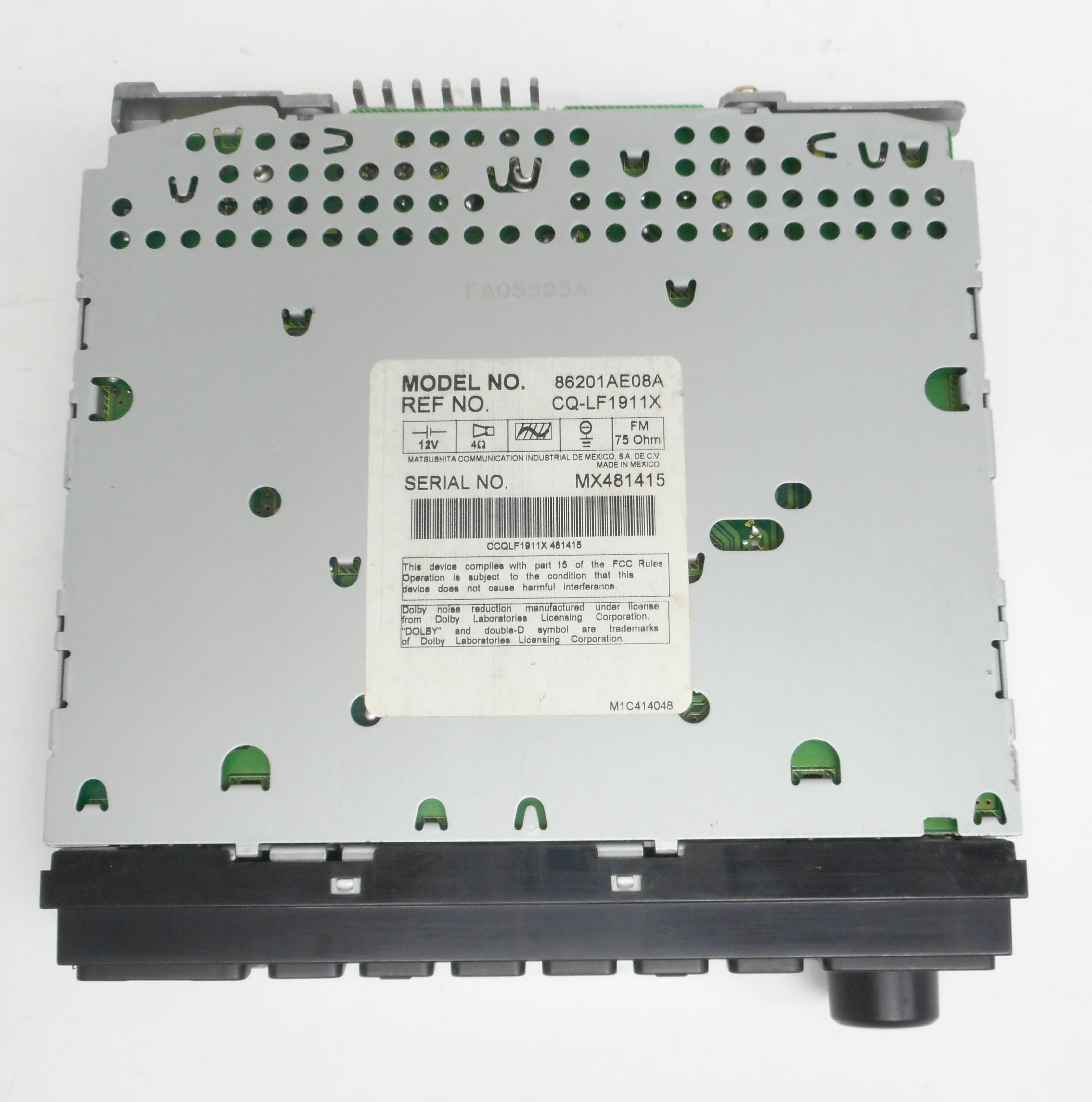 Restored Subaru Legacy 2000-2001 Radio AM FM Cassette 86201AE08A - Face P120 (Refurbished)