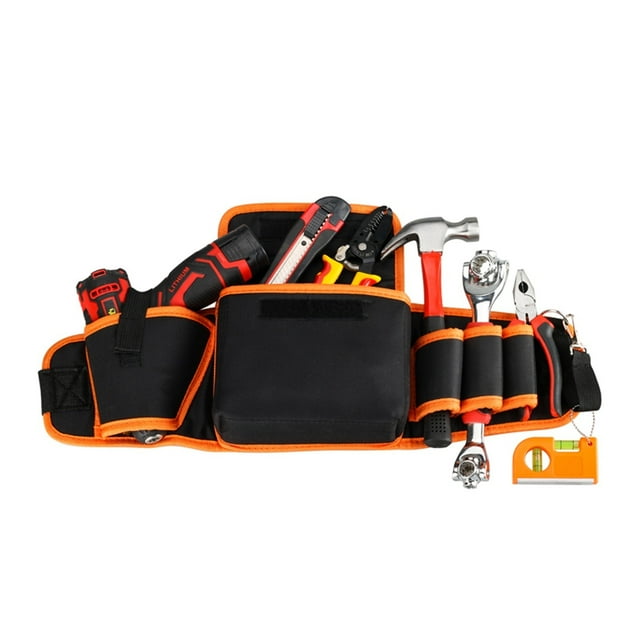 Sac Multifonctionnel pour Outils d'Électricien, Pochette de Taille, Support de Ceinture, Organisateur de Rangement, Kits d'Outils de Jardin, Sacs de Taille, Réglable