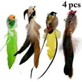 thumbnail image 2 of Cat Wand Refill Bird 4PCS Fake Feather Cat Stick Replacement Pet Toy Accessory, 2 of 10
