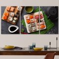thumbnail image 3 of wall26 Canvas Print Wall Art Sushi, Make Roll &amp; Green Tea on Stone Table Food Culinary Photography Realism Decorative Natural Colorful Vibrant Diet for Living Room, Bedroom, Office - 24"x36&, 3 of 5
