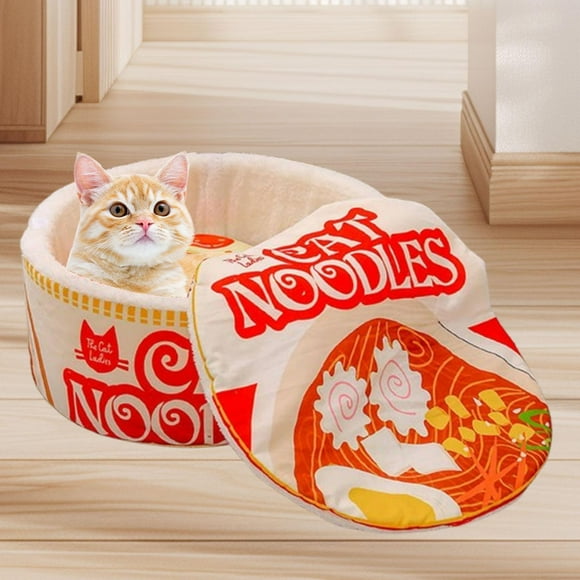 Ramen Cama para Gatos Cama para Gatos Linda Creativa Multifuncional Desmontable Lavable Casa para Gatos Cama para Perros para Cachorros Gatitos Perros extra grande