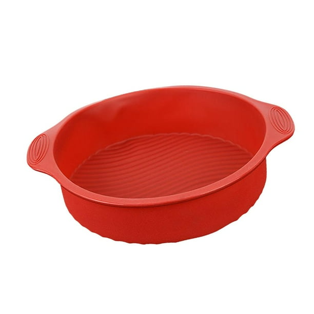 de Silicona para Hornear, Lata para Pasteles, Bandeja para Hornear Roja Antiadherente para Pasteles