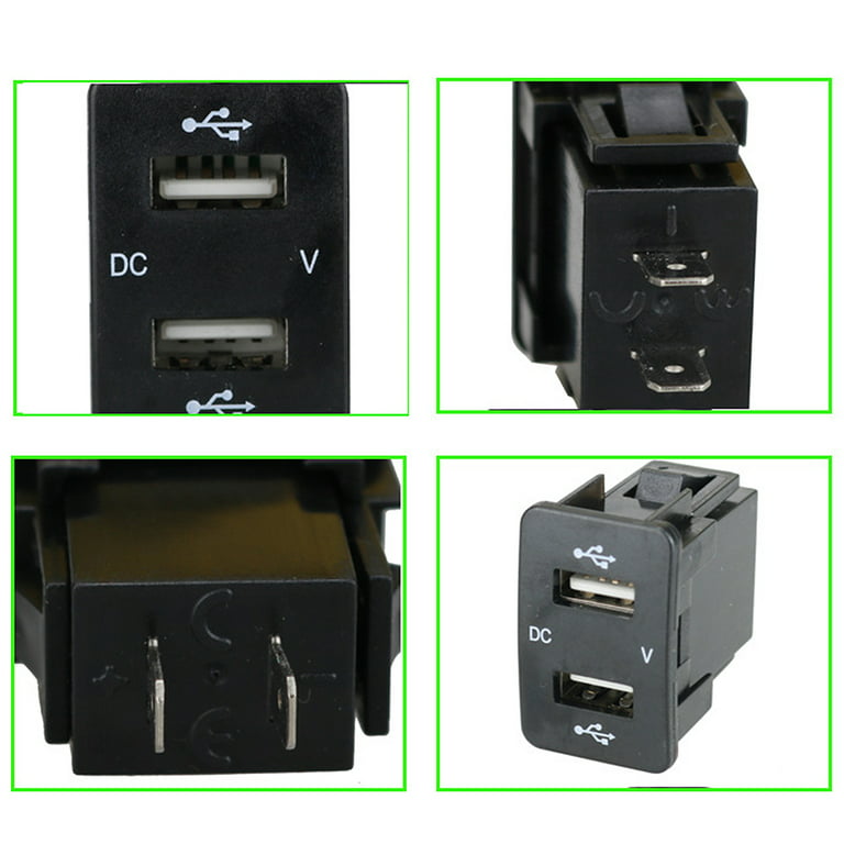 5V 4.2A For Honda Dual USB Car Charger Fast Charging 2 USB Port Auto  Adapter LED Voltmeter Socket For Honda 12-24V 