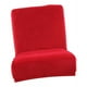 thumbnail image 4 of Funda elástica de terciopelo para silla de comedor con respaldo corto, funda para taburete de bar Rojo vino, 4 of 8