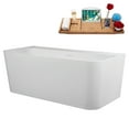 thumbnail image 2 of 55" Streamline B-372-132-BGM Soaking Freestanding Tub and Tray With Internal Drain in Brushed GunMetal, 2 of 10