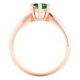 thumbnail image 4 of Clara Pucci 14K Rose Gold Solid Gold Emerald Solitaire Anniversary Ring for Women - 1 cttw Marquise Cut, 4 of 7