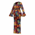 thumbnail image 3 of BintaRealWax African Print Blazer and Pants Sets for Women Dashiki Traditional African 2 Pcs Wide Leg Pants Sets Women Suits Clothing WY10949, 3 of 5