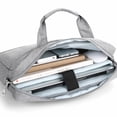 thumbnail image 2 of Bolsa para computadora portátil Estuche de transporte Maletín Tela Oxford impermeable Gran capacidad para trabajo Oficina Gris 15 pulgadas, 2 of 8