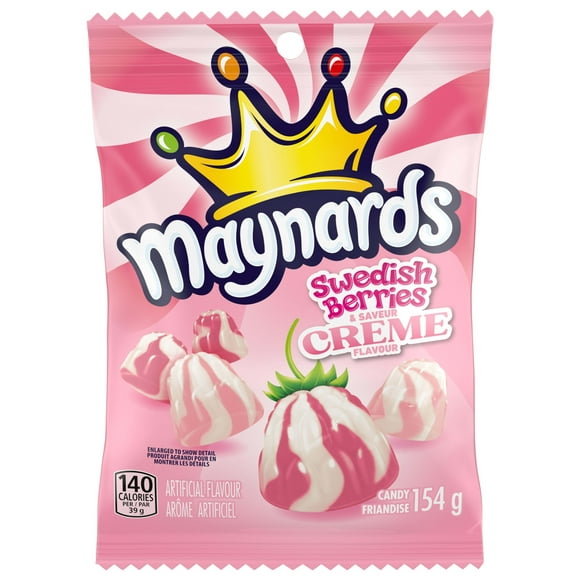 Maynards, Swedish Berries and Crème Candy, Gummy Candy, 154 g