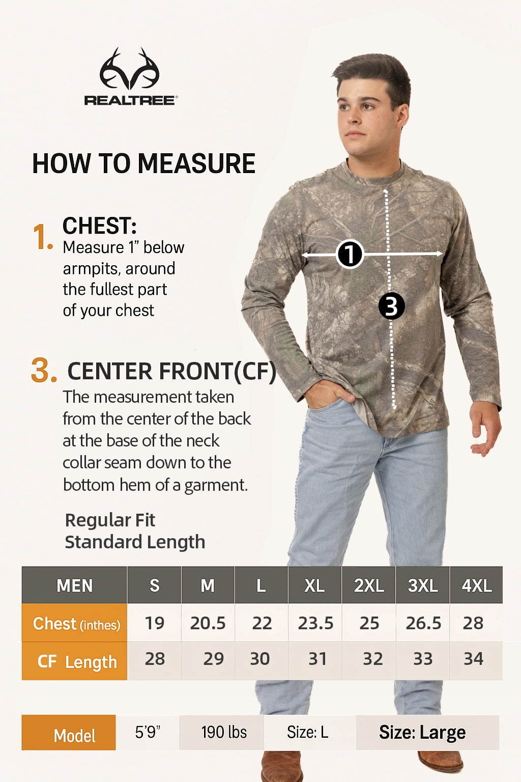Realtree Men's Camo Long Sleeve Tri-Blend Shirt | Ultra-Soft Hunting Tee for Outdoors | Limited Edition