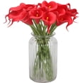 thumbnail image 3 of 10 Uds. De ramo de novia de lirio de cala, flores artificiales de tacto Real, decoración de fiesta en casa brillar Juguete, 3 of 4