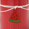 thumbnail image 3 of 4" Melonade Fizz Scented Red Pillar Candle, 3 of 4