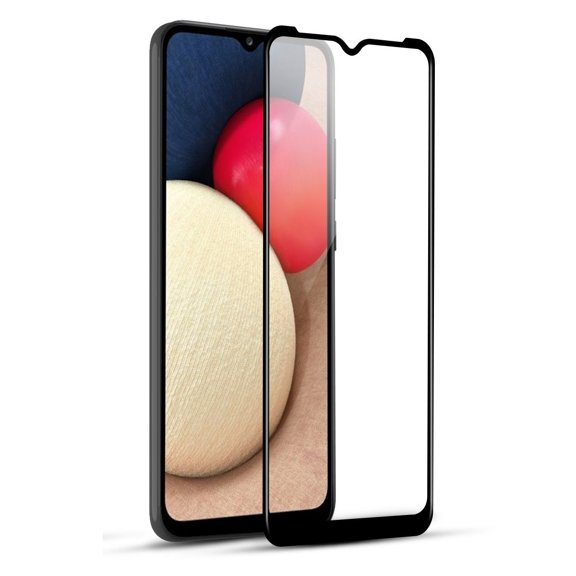 Bemz Shield for Samsung Galaxy A02s (5-Pack of Full Coverage Tempered Glass Screen Protectors) with Touch Tool - Clear/Black Trim