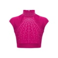thumbnail image 5 of CHICTRY Kids Girls 2pcs Dance Outfit Racer Back Crop Top with Shorts Clothing Sets for Sport Hot Pink 14, 5 of 7