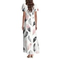 thumbnail image 4 of NAMTYQX Wedding Guest Dresses for Women Chiffon High Waist Floral Maxi Dresses Casual Dresses for Women 2025 Multicolor Size XS, 4 of 5