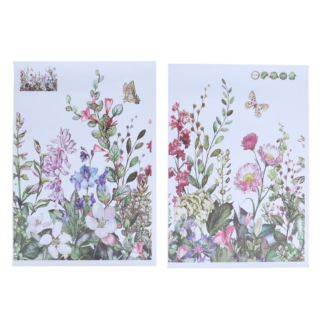 pegatinas de pared autoadhesivas con diseño de flores y plantas para fondo de sala de estar y TV