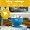 thumbnail image 3 of The Original Popco Silicone Popcorn Maker - Microwave Popcorn Popper - Collapsible Bowl, Heat-Resistant, Easy to Clean, Ideal for Family Movie Nights, 15-Cup Capacity - Transparent Red, 3 of 6