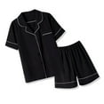 thumbnail image 2 of Short Sleeve Pajama Set,Women Pajama Set Two Button Down Sleepwear Summer Pajama Set Crafted with Care, 2 of 5