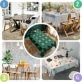 thumbnail image 4 of Rectangle Tablecloth Clovers Table Cloth, Waterproof Fabric Wrinkle Free Soft Table Covers for Dining Room Parties Holiday Dinner, Washable Tabletop Cover Kitchen Decorative 60x120 Inch, 4 of 6