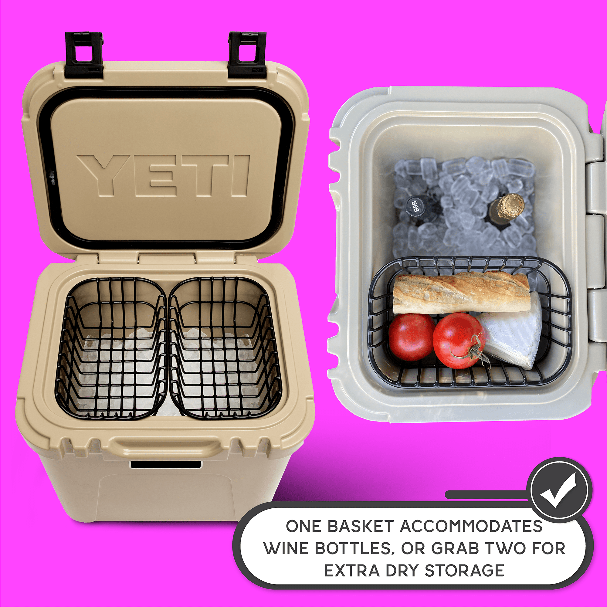 Above Sea Level Cooler Basket and Net Designed for Yeti Haul - Keeps Food  Dry, Perfect Fit, Stay Organized, Highly Durable, Tight Weave