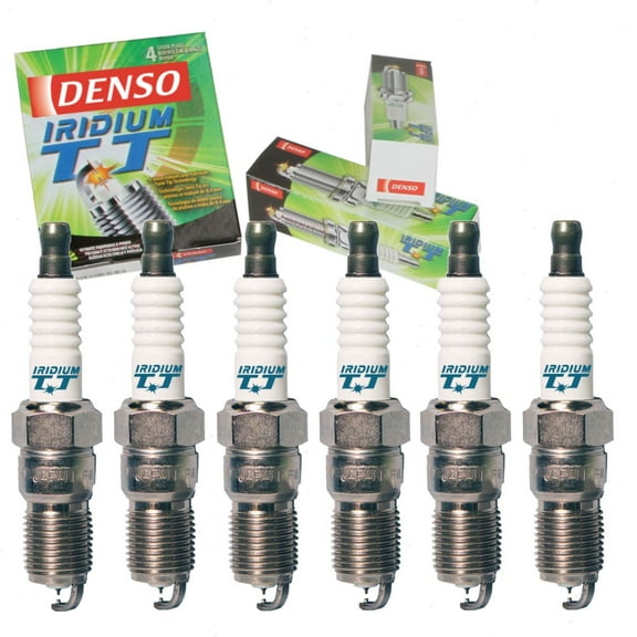 6 pc DENSO Iridium TT Spark Plugs compatible with GMC Sierra 1500 4.3L V6 1999-2013