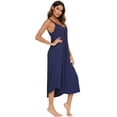 thumbnail image 3 of Nightgown Womens Sleeveless Sleepwear V Neck Racerback Sleep Dress, 3 of 6