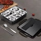 thumbnail image 4 of Fiambrera de acero inoxidable 1500ML | Caja Bento de 5 compartimentos | Construcción de acero 304 | Tapa aislada para calentar agua y sopa | Contenedor de alimentos portátil liviano | Azul |, 4 of 5