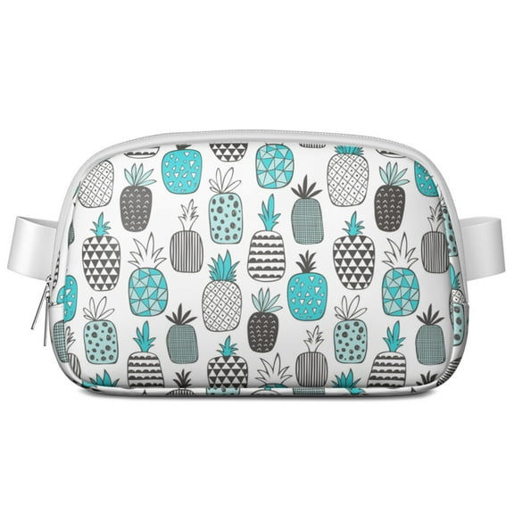 Pineapple Paradise Fanny Pack – Waterproof Adjustable Waist Bag with Hawaiian-Inspired Design, Perfect for Luaus & Tropical Events