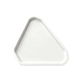 thumbnail image 2 of Rirozkan Triangle Serving Tray, Thick Plastic Food Tray, Frosted Restaurant Tray for Appetizers, Snacks, and Home Kitchen Use, White, 2 of 6