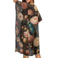 thumbnail image 5 of SCRAWLGOD Butterfly Rose Peony Print Swimsuit Coverup for Women Beach Casual Swimsuit Cover Up Long Flowy Beach Cover Up for Summer, 5 of 6