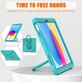 thumbnail image 3 of ELEHOLD Rugged Case For iPad Pro 11 2024 Hybrid Shockproof Cover [360 Rotating Stand] [Hand Grip] [Pencil Holder] [Detachable Shoulder Strap] Kids Case, Blue, 3 of 15