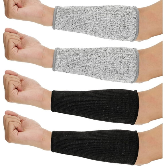 2 pares de mangas protectoras para brazos, para piel fina, anticortes y quemaduras, para cocinar y construir.