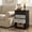Black + Gray, variant on GVN Modern Dresser with 4 Drawers and Open Shelves for Bedroom, Chest Storage Organizer Furniture, Black