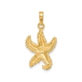 thumbnail image 3 of 14K Gold Polished Open-Backed Starfish Pendant, 3 of 4