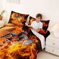 thumbnail image 4 of Erosebridal Fire Tennis Queen Sheet Sets, Sport Bed Set for Men and Boys, 4 Pieces, 1 Flat Sheet, 1 Fitted Sheet and 2 Pillowcases, 4 of 6