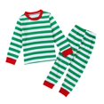 thumbnail image 1 of Set de Ropa para Niños de Desgaste de Ocio de Noche Ropa Interior de Rayas Verde de Unisexo Zulema Niños Johns largo de la raya, 1 of 8