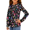 thumbnail image 4 of DISNIMO Mushroom Flower girl t shirt kids girls long sleeve shirt size 9-10 shirts for kids long sleeve tshirt girls soft t shirts long sleeve t-shirt for girls crew neck t shirt casual kids, 4 of 7