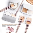 thumbnail image 3 of 15-Piece Champagne Gold Makeup Brush Set + 12 Blending Sponges – Professional Foundation, Blush & Eyeshadow Brushes, Complete Face & Eye Makeup Kit, 3 of 7