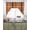 Orange Brown, variant on Yellow Black Plaid Swag Kitchen Curtains Sets for Windows 24 Inch Length, Fall Country Farmhouse Buffalo Check Short Window Curtain Panels Swags Valances and Tiers 3 Piece Set for Cafe/Dining Room
