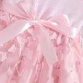 thumbnail image 4 of JDQJBZ Robe Sans Manches pour Filles Robe de Fête Tutu en Maille de Couleur Unie Ourlet à Volants, 4 of 5