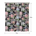thumbnail image 5 of Pioneer Flower Floral Print Pattern Shower Curtain 72"x84", Bathroom Decorative Shower Curtain Set with 12 Hooks, Waterproof Washable, 5 of 6