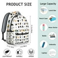 thumbnail image 6 of Trendy Cat Design Backpack for Women & Teens - Spacious Waterproof School Bag for Work & Travel - Lightweight Laptop Backpack with Organizer Pockets - Fun Floral Cat Pattern, 6 of 6