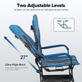 thumbnail image 5 of Alpha Joy Chair Two-Position Adjustable High Back Heavy-Duty Oversized Director Chair with Side Table - Blue, 5 of 10