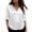 White Shirts, variant on Silky Satin V Neck Blouse for Women Roll Cuffed 3/4 Sleeve Loose Tunic Shirts Business Casual Tops Lightweight Summer Trendy Outfits White