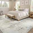 thumbnail image 6 of Buganda Area Rug for Living Room 4'X6', Washable Artificial Wool Area Rug, Low Pile Non-Slip Carpet for Bedroom Office Dining Room, Light Beige, 6 of 8