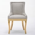 thumbnail image 2 of ,Ultra Side Dining Chair  Thickened fabric chairs with neutrally toned solid wood legs   Bronze nail head  Set of 2  Orange, 2 of 25